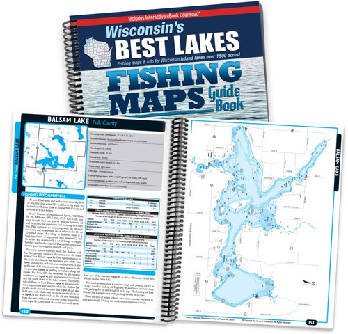 Wisconsin's Best Lakes Fishing Map Guide Cover and pages