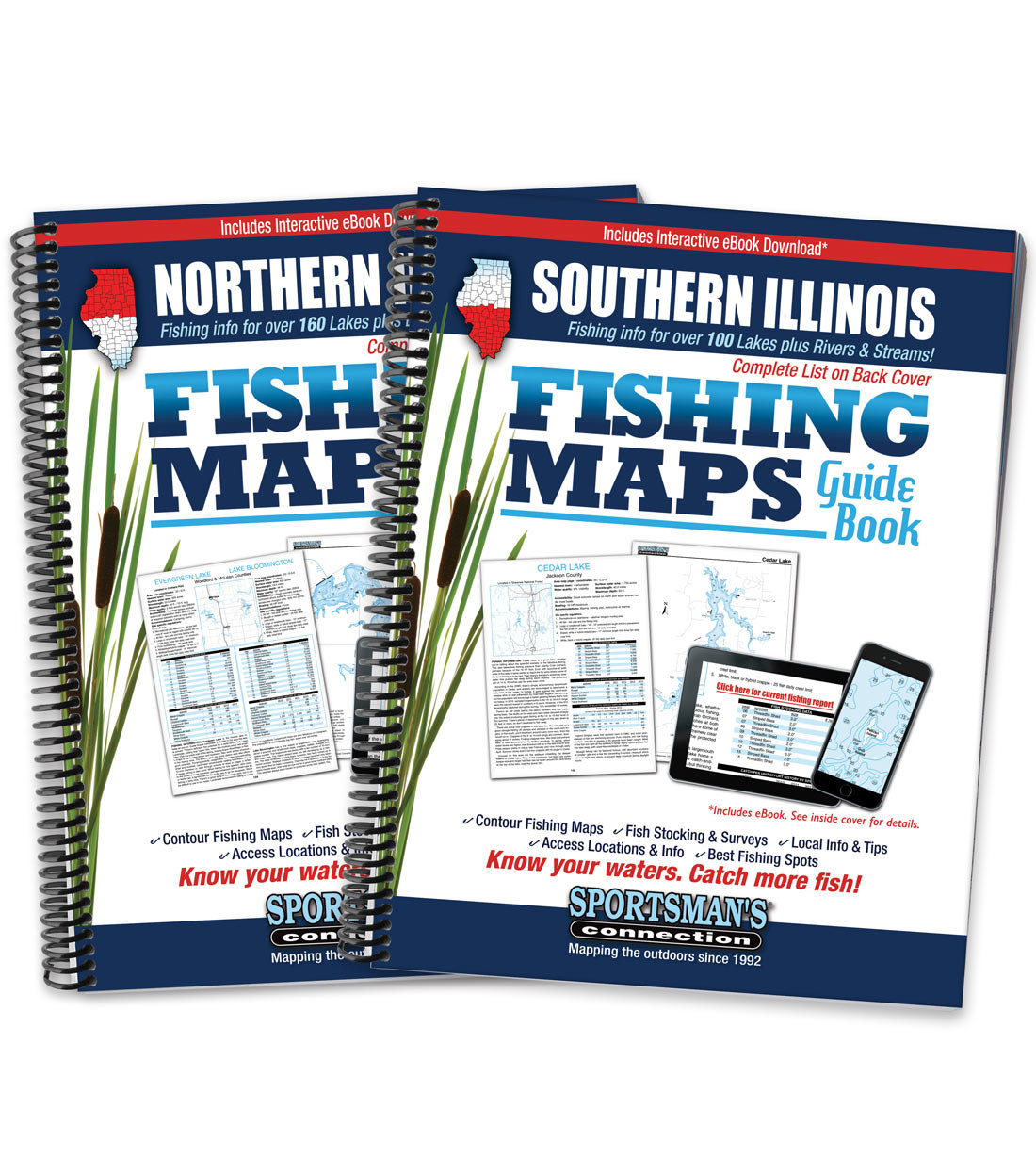 Illinois Fishing Maps Collection