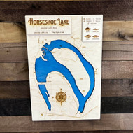 Horseshoe (1,890 acres) - Wood Engraved Map