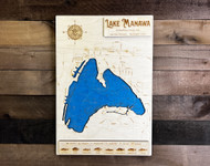 Manawa - Wood Engraved Map