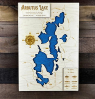 Arbutus (395 acres) - Wood Engraved Map