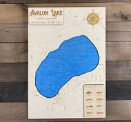 Avalon - Wood Engraved Map
