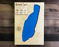 Beaver (665 acres) - Wood Engraved Map