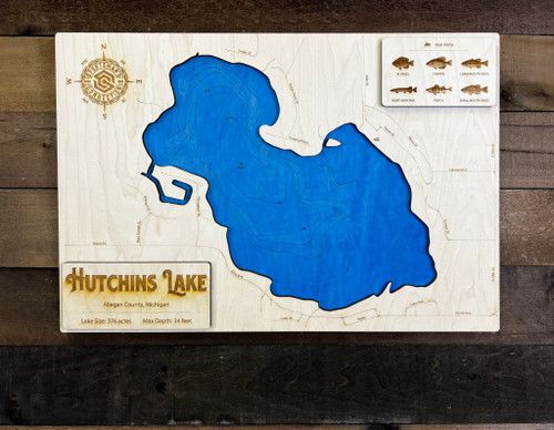 Hutchins - Wood Engraved Map