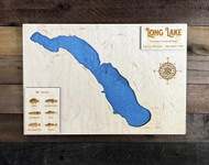 Long (400 acres) - Wood Engraved Map