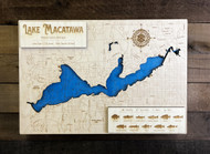Macatawa - Wood Engraved Map