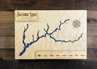 Secord (reservoir on Tittabawassee River) - Wood Engraved Map