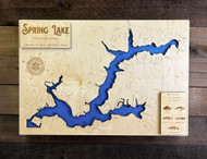 Spring (1251 acres) - Wood Engraved Map