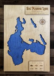 Big Marine - Wood Engraved Map