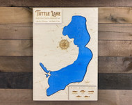 Big Tuttle - Wood Engraved Map