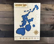 Crooked (443 acres) - Wood Engraved Map