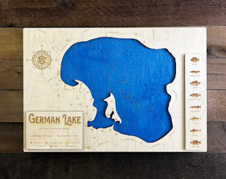 German - Wood Engraved Map