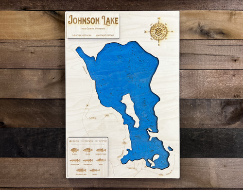 Johnson (by Pughole) - Wood Engraved Map