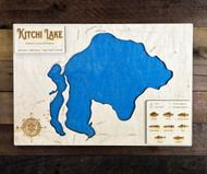 Kitchi - Wood Engraved Map