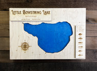 Little Bowstring - Wood Engraved Map