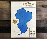 Little Pine (220 acres) - Wood Engraved Map