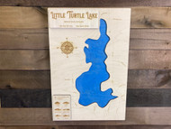 Little Turtle (464 acres) - Wood Engraved Map