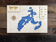 Loon (1048 acres) - Wood Engraved Map
