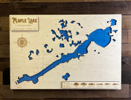 Maple (1477 acres) - Wood Engraved Map