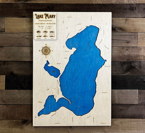 Mary (2371 acres) - Wood Engraved Map