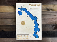 Pimushe - Wood Engraved Map