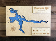 Pokegama - Wood Engraved Map