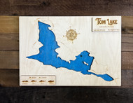Tom - Wood Engraved Map