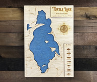 Turtle (1436 acres) - Wood Engraved Map