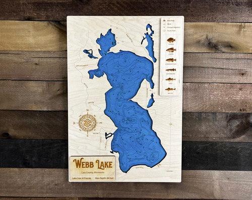 Webb - Wood Engraved Map
