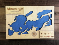 Whitefish (7370 acres) - Wood Engraved Map