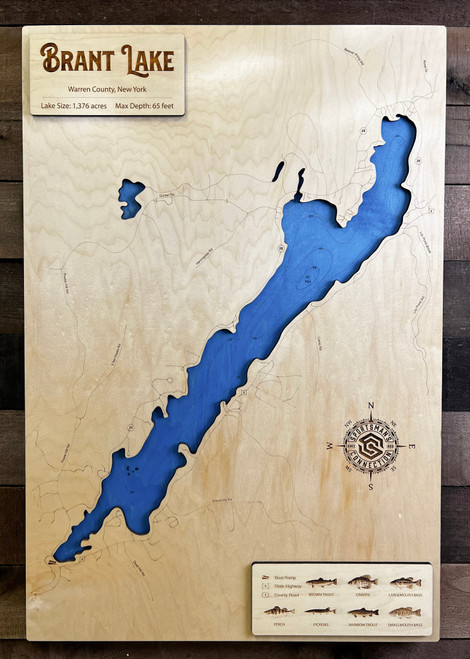 Brant - Wood Engraved Map