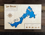 Beulah - Wood Engraved Map