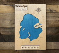 Browns (396 acres) - Wood Engraved Map