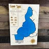Camp (461 acres) - Wood Engraved Map