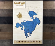 Clear (846 acres) - Wood Engraved Map