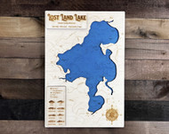 Lost Land - Wood Engraved Map