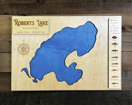 Roberts (415 acres) - Wood Engraved Map