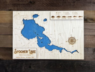 Spooner - Wood Engraved Map