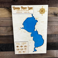 Upper Post - Wood Engraved Map