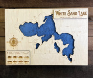 White Sand (Vilas) - Wood Engraved Map