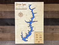 Otter (723 acres) - Wood Engraved Map