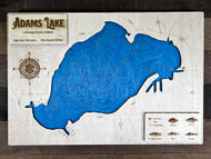 Adams (308 acres) - Wood Engraved Map
