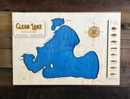 Clear (800 acres) - Wood Engraved Map