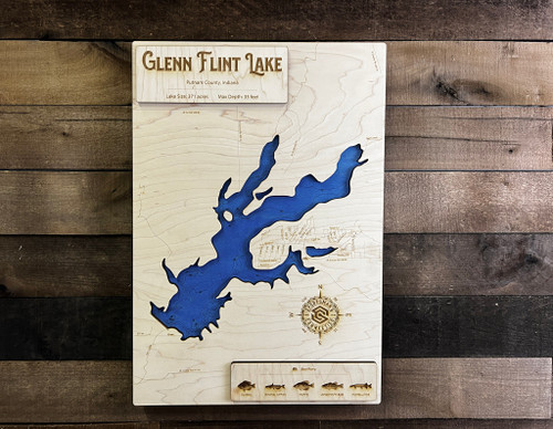 Glenn Flint - Wood Engraved Map