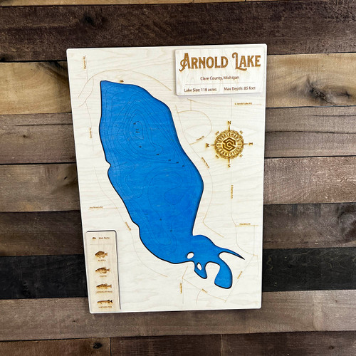 Arnold - Wood Engraved Map