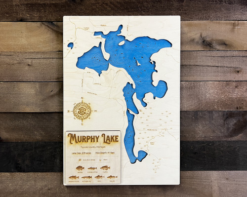 Murphy (209 acres) - Wood Engraved Map