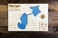 Perry Lakes (North, Middle and South) - Wood Engraved Map