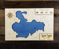 Loon (90 acres) - Wood Engraved Map