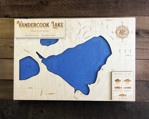 Vandercook - Wood Engraved Map