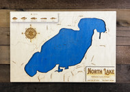 North (227 acres) - Wood Engraved Map